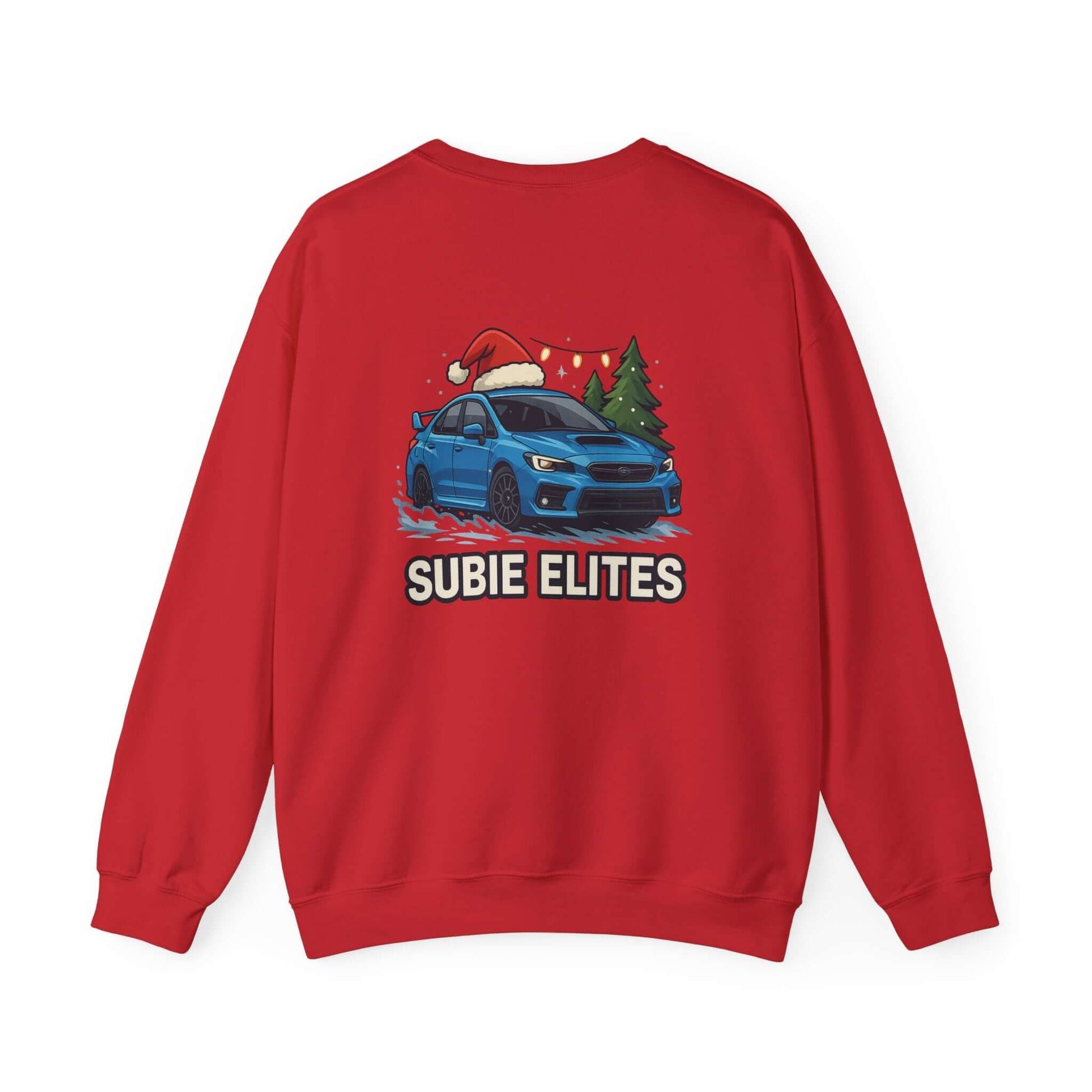 Subie Elites Holiday Crewneck Sweatshirt – Blue Subaru Graphic