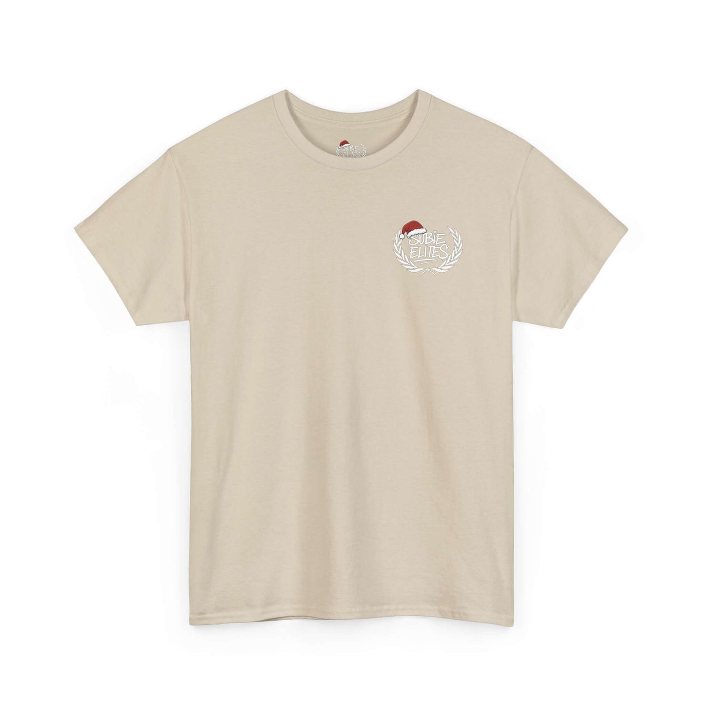 Subie Elites T-Shirt —WRX/STI  Car Club Graphic Tee in beige with emblem on chest.