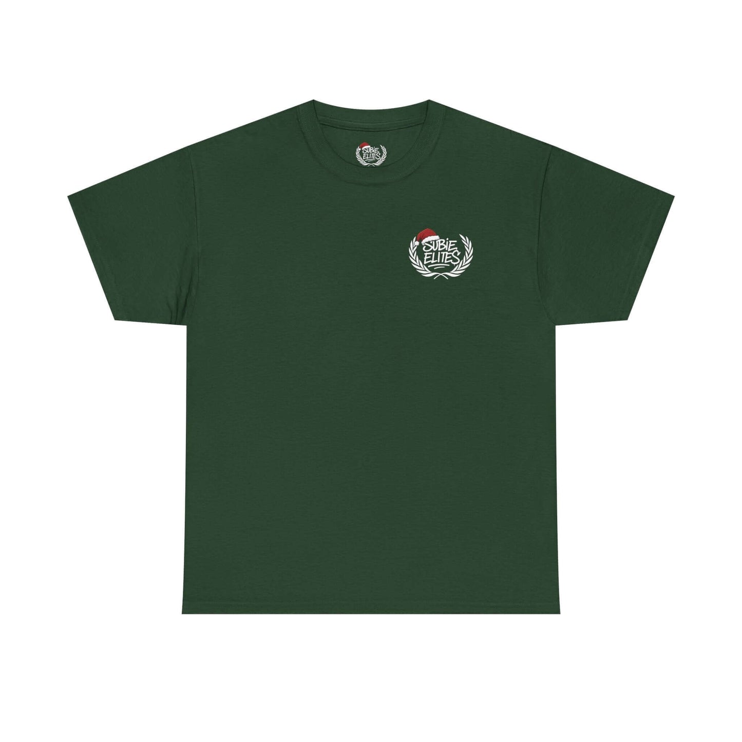 Subie Elites T-Shirt —WRX/STI Car Club Graphic Tee in green, featuring a subtle chest emblem and relaxed fit.