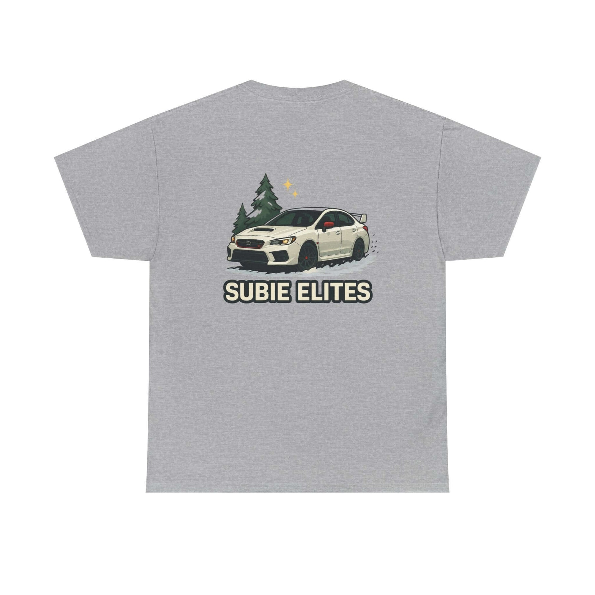 Subie Elites T-Shirt —WRX/STI  Car Club Graphic Tee with lowered Subaru design on the back.