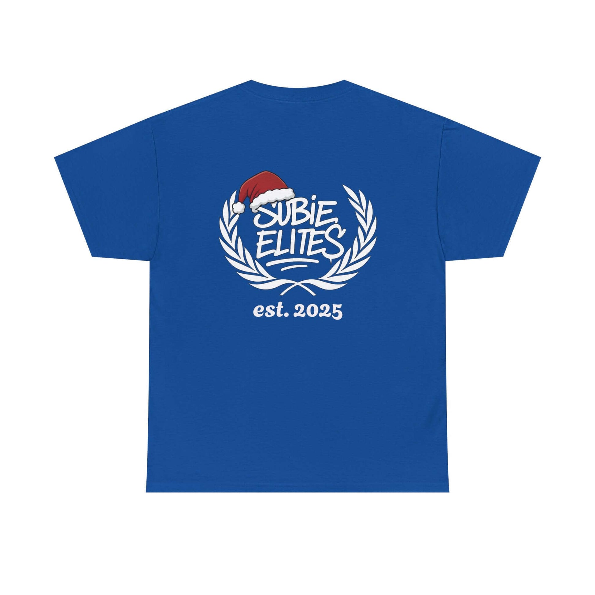 Subie Elites Tee — Holiday Santa Hat Graphic Car Club Shirt (est. 2025)