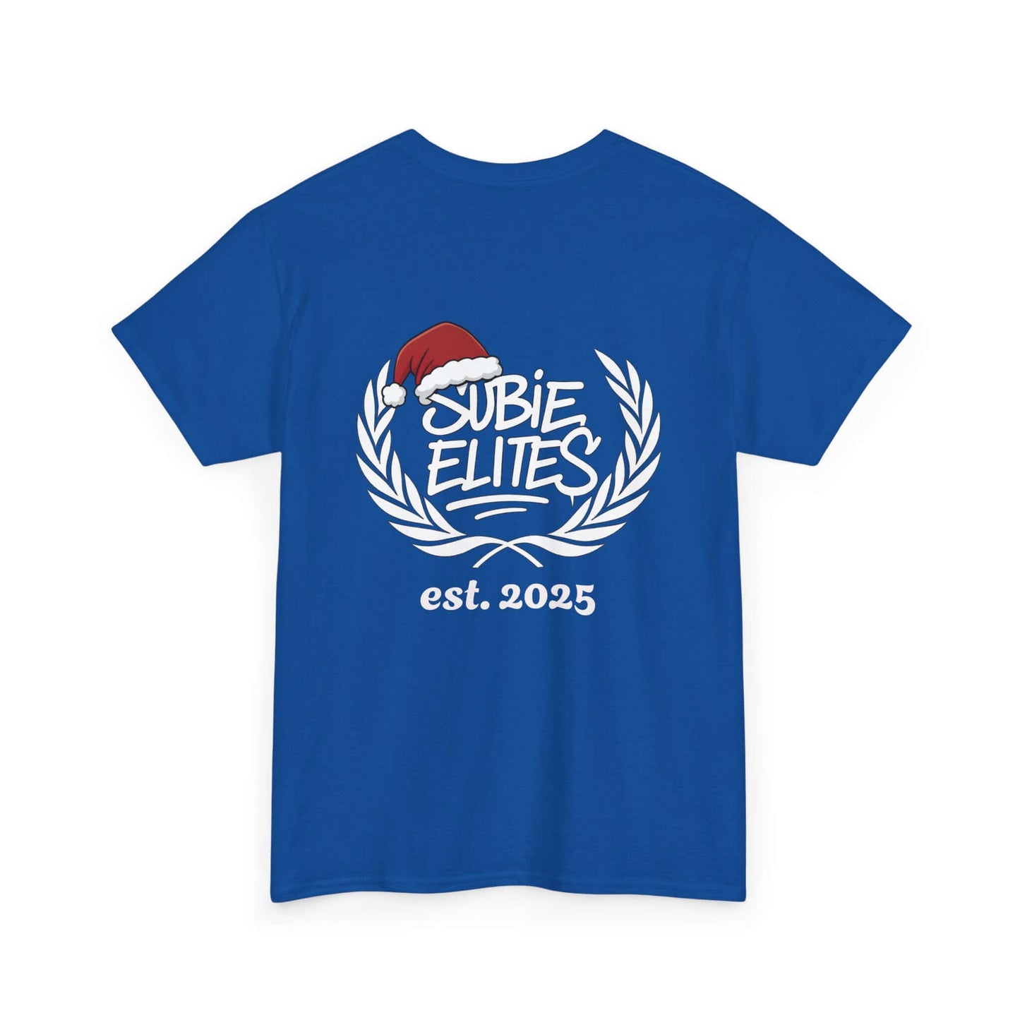 Subie Elites Tee — Holiday Santa Hat Graphic Car Club Shirt (est. 2025)