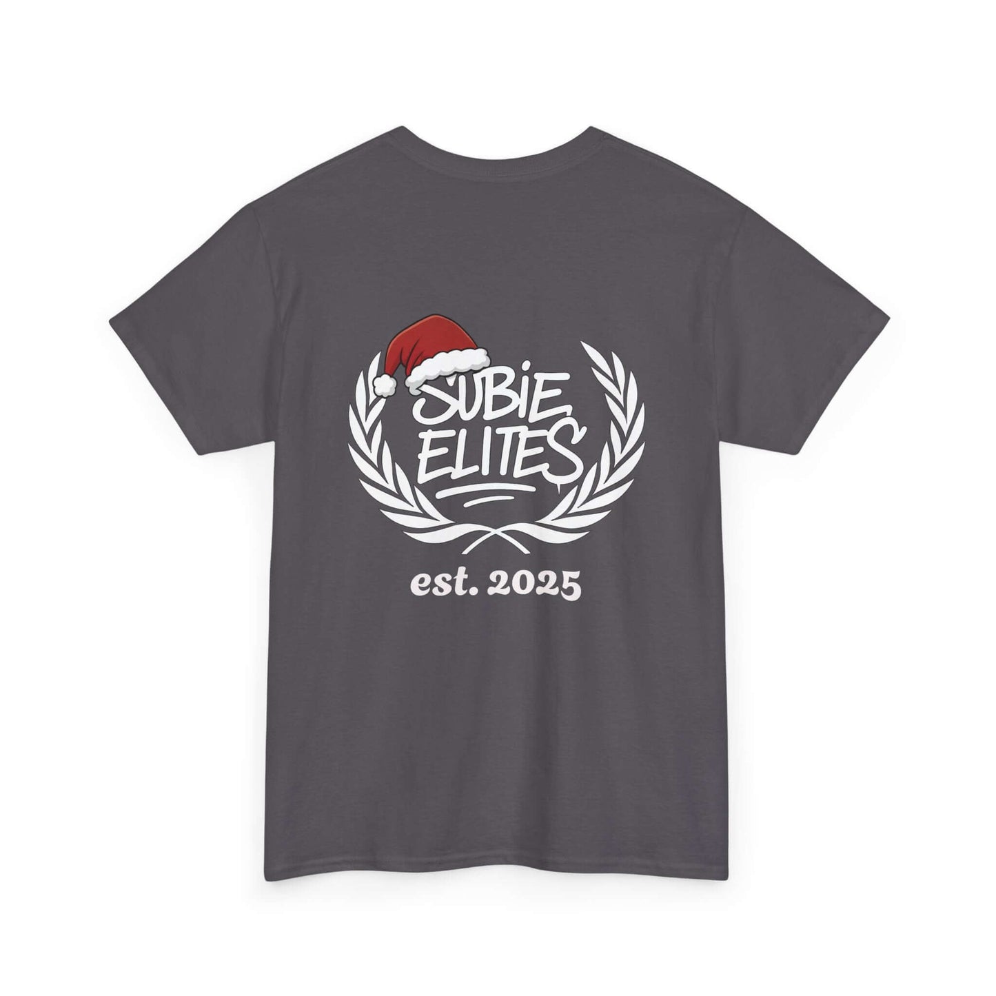 Subie Elites Tee — Holiday Santa Hat Graphic Car Club Shirt (est. 2025)
