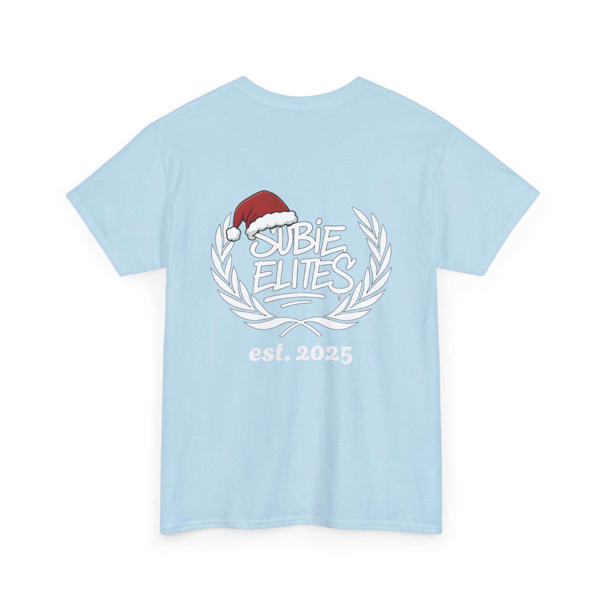 Subie Elites Tee — Holiday Santa Hat Graphic Car Club Shirt (est. 2025)