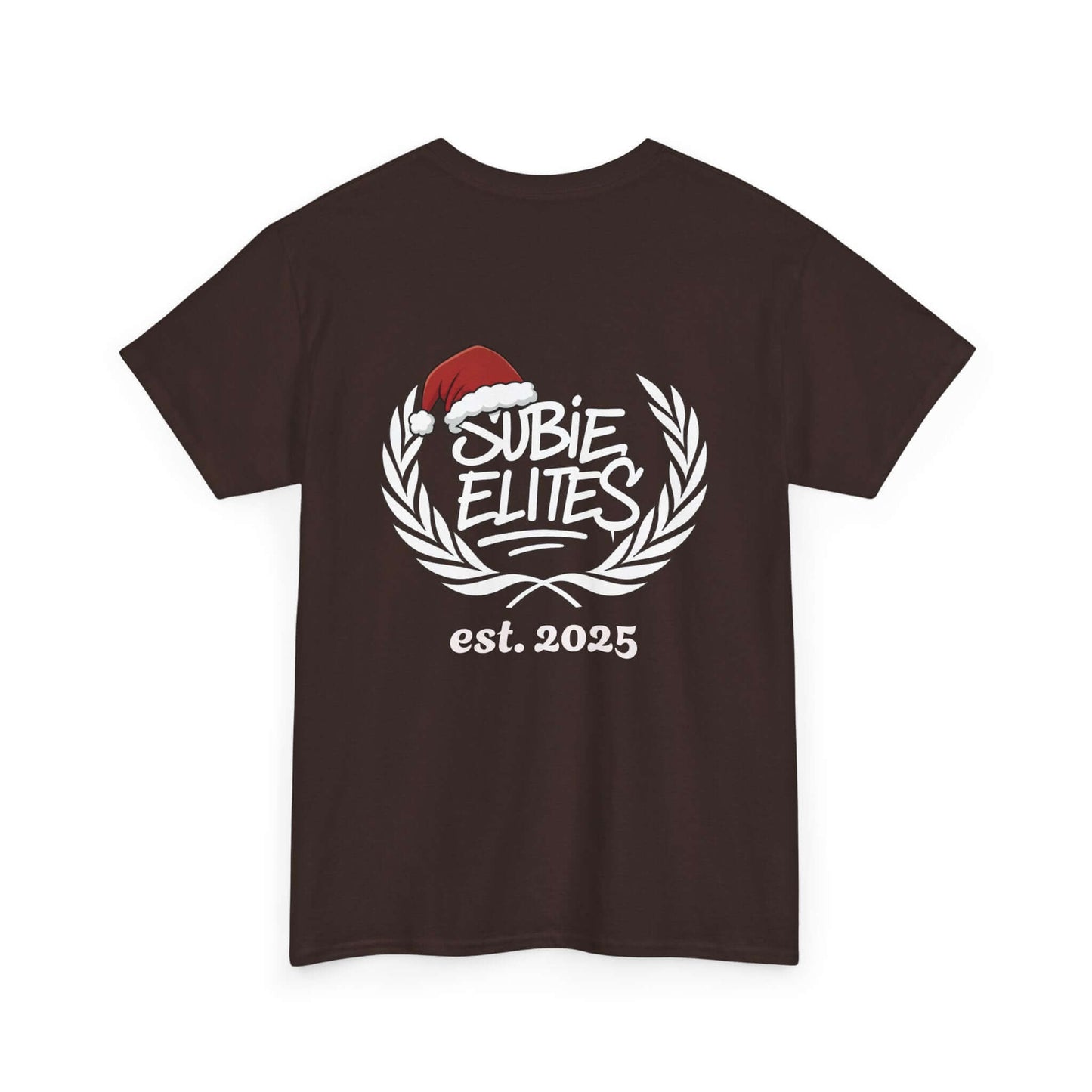 Subie Elites Tee — Holiday Santa Hat Graphic Car Club Shirt (est. 2025)