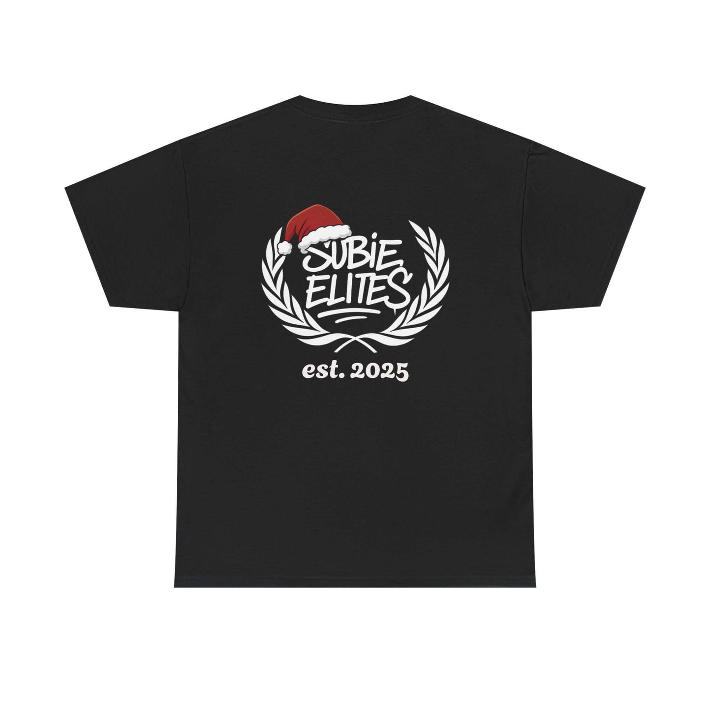 Subie Elites Tee — Holiday Santa Hat Graphic Car Club Shirt (est. 2025)