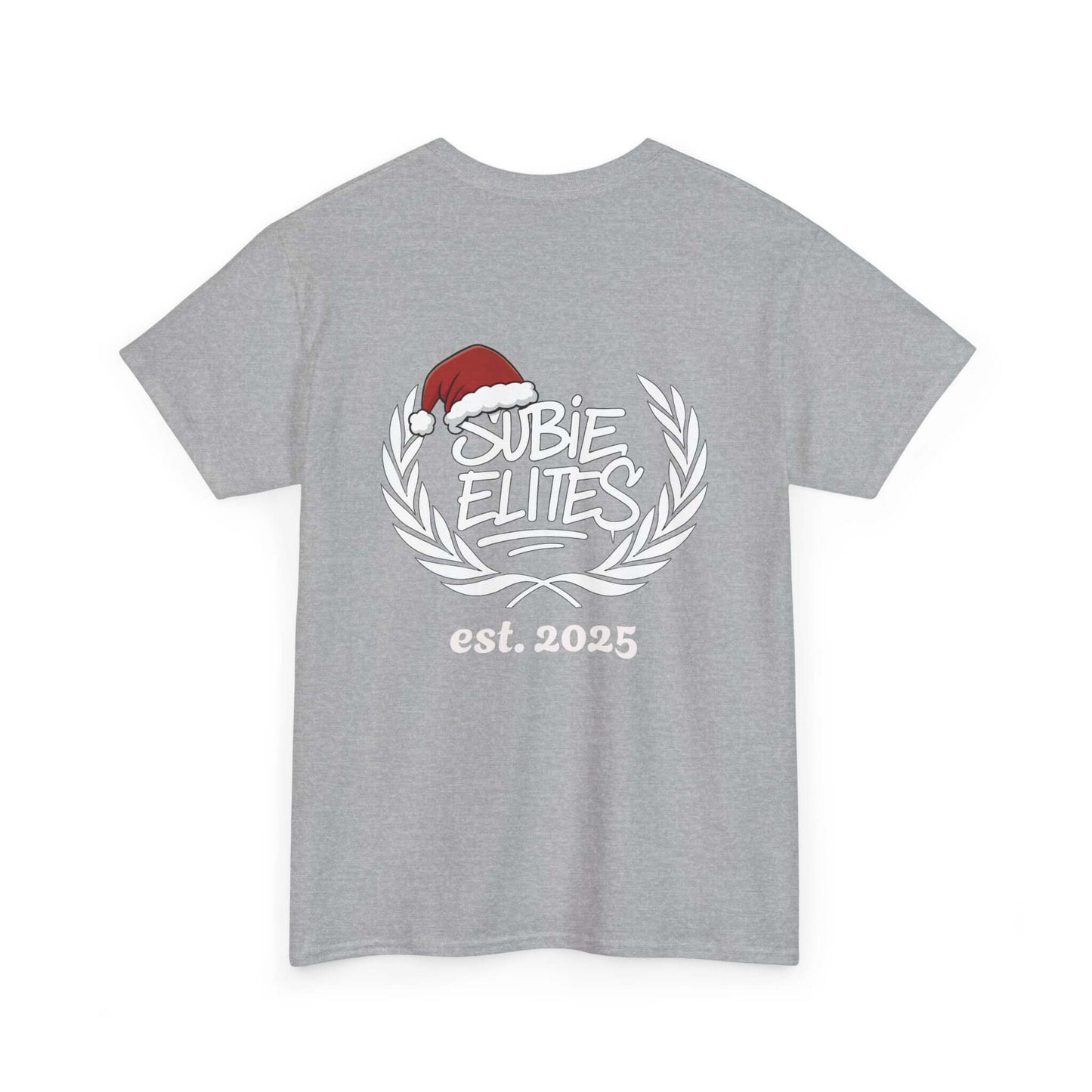 Subie Elites Tee — Holiday Santa Hat Graphic Car Club Shirt (est. 2025)