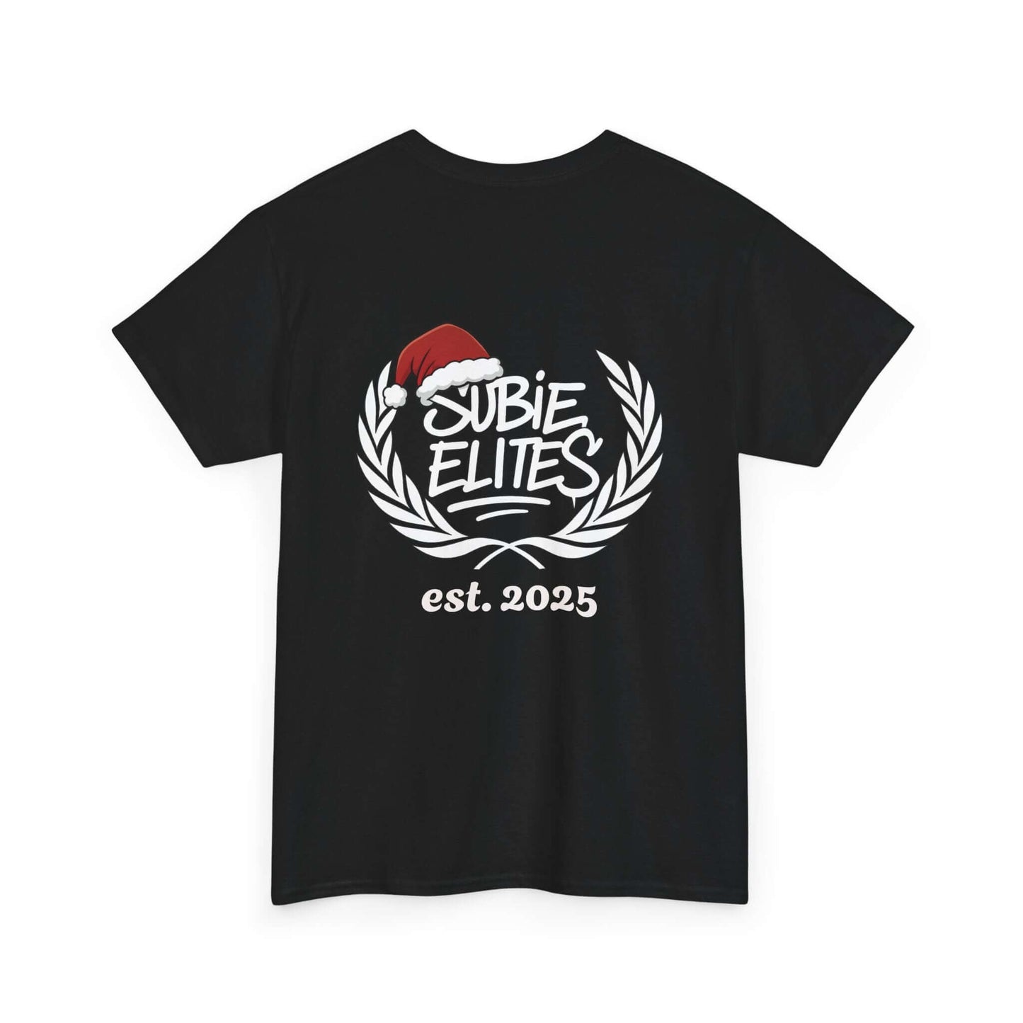 Subie Elites Tee — Holiday Santa Hat Graphic Car Club Shirt (est. 2025)