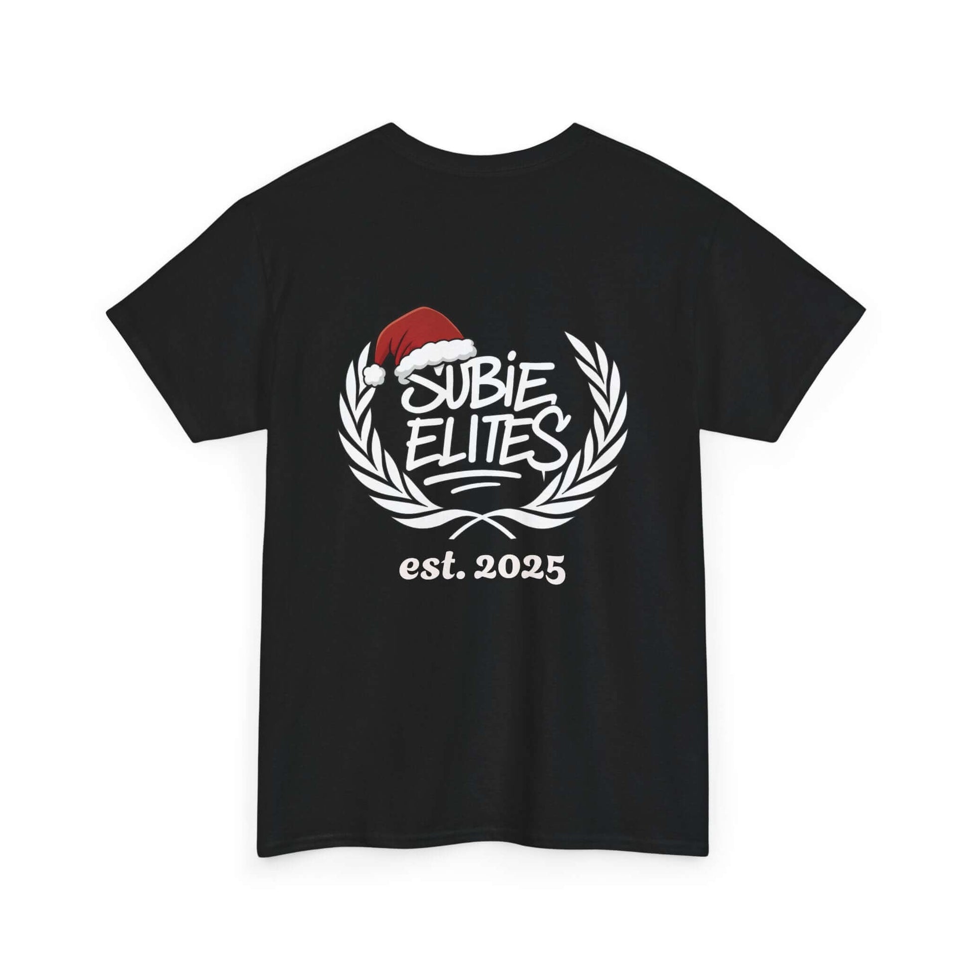 Subie Elites Tee — Holiday Santa Hat Graphic Car Club Shirt (est. 2025)