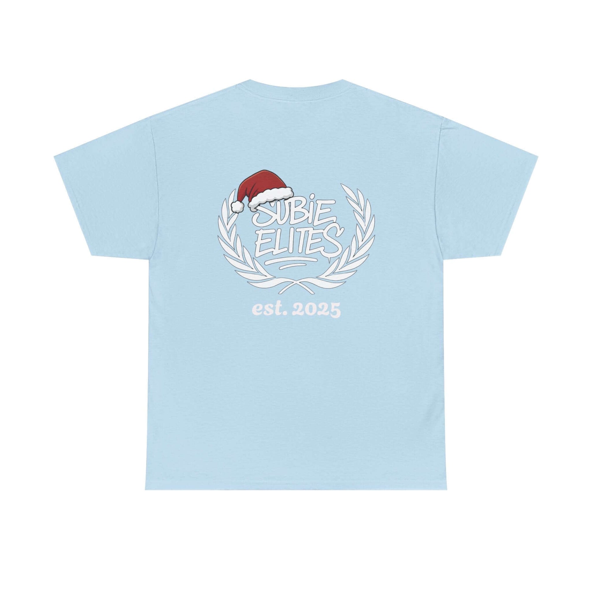 Subie Elites Tee — Holiday Santa Hat Graphic Car Club Shirt (est. 2025)