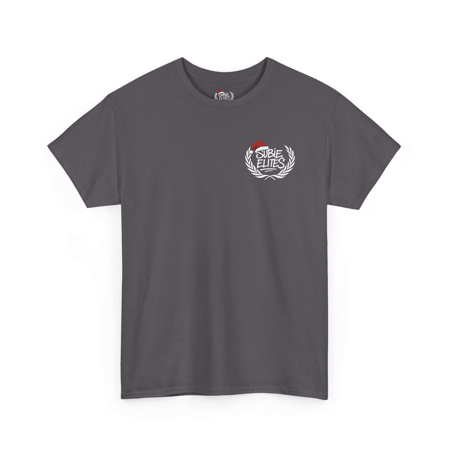 Subie Elites Tee — Holiday Santa Hat Graphic Car Club Shirt (est. 2025)