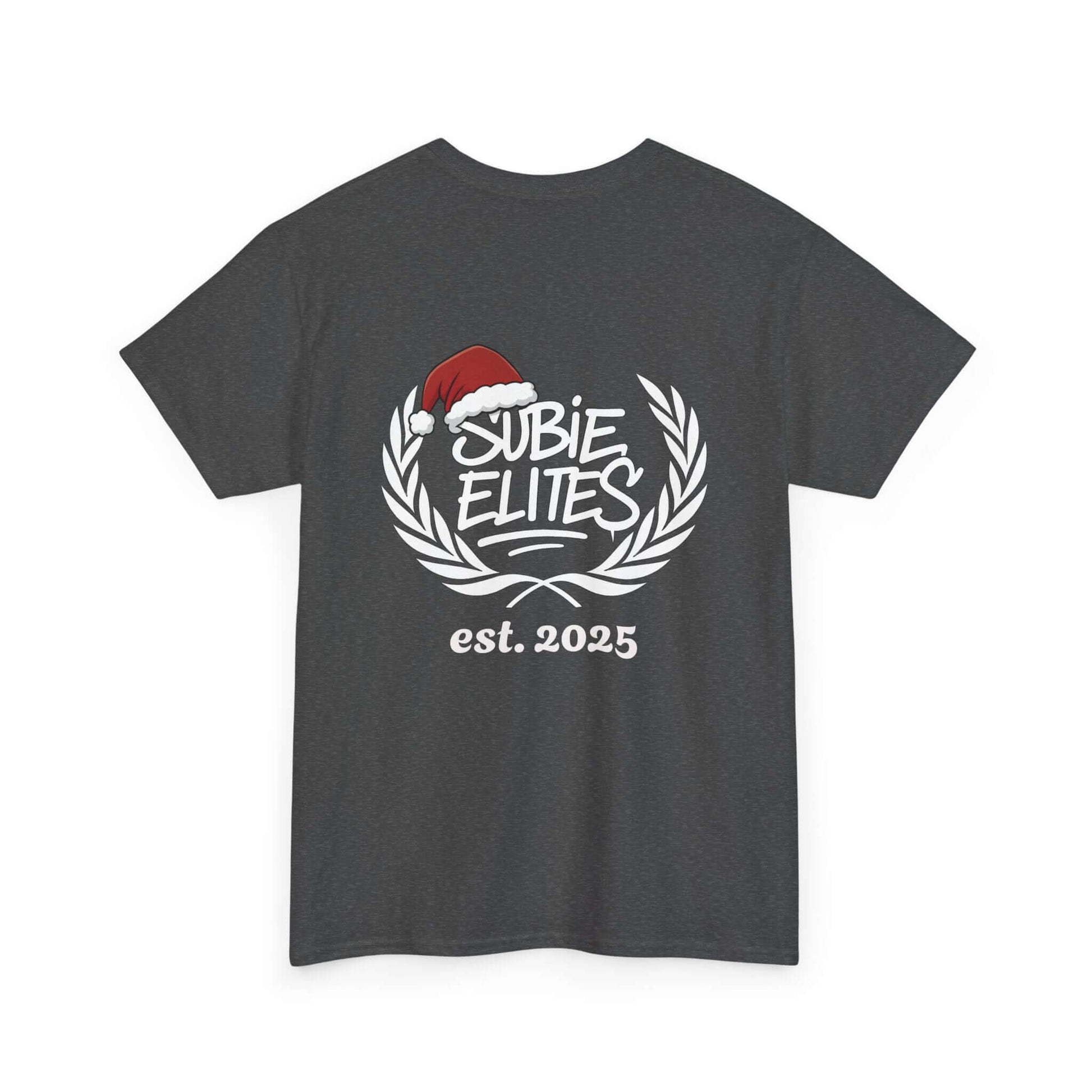 Subie Elites Tee — Holiday Santa Hat Graphic Car Club Shirt (est. 2025)