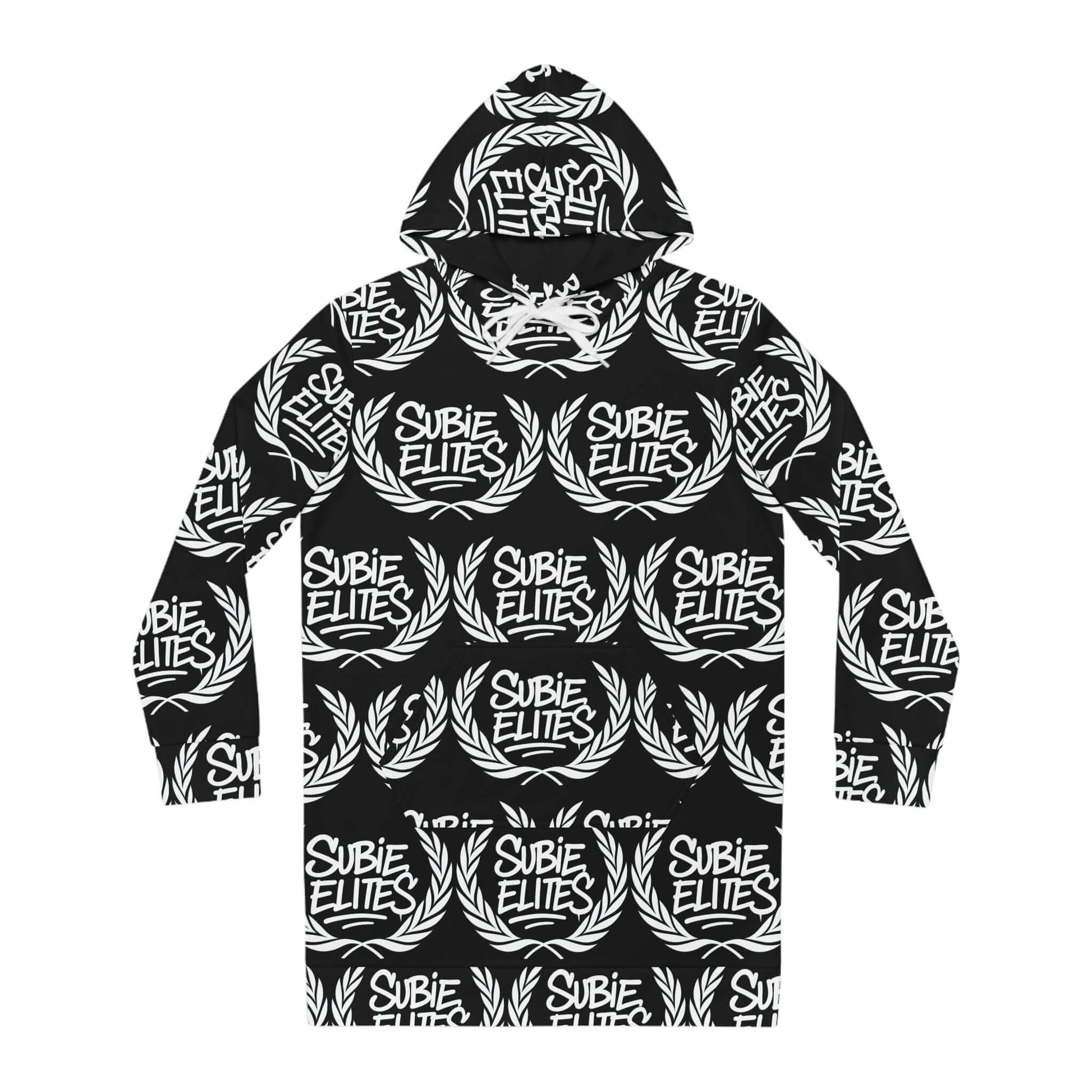 Subie Elites Hoodie Dress — All-Over Print Racing Crew Pullover