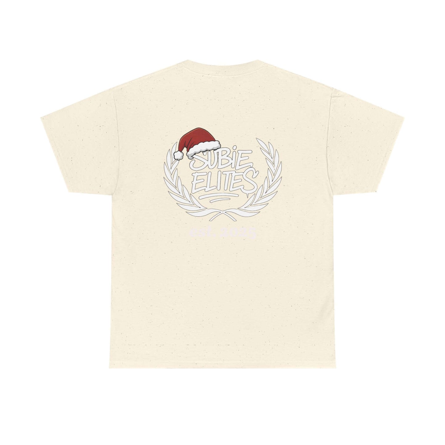 Subie Elites Tee — Holiday Santa Hat Graphic Car Club Shirt (est. 2025)