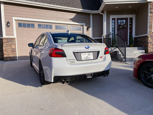 V1 3D Carbon License Plate Panel Black Out Overlays - 2015-2020 Subaru WRX / STI-Subie Elites LLC